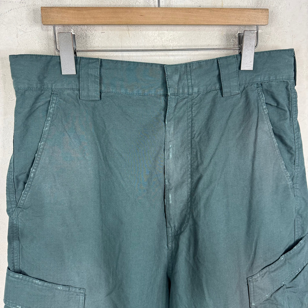 Balenciaga Green Drawstring Ripstop Cargos