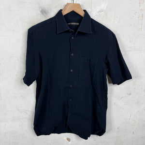 Issey Miyake Ribbed S/S Navy Shirt