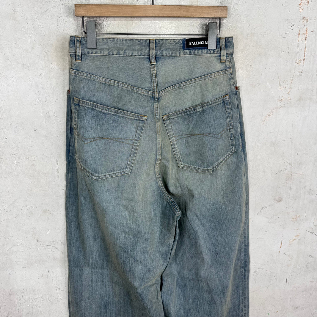 Balenciaga Lightwash Baggy Jeans