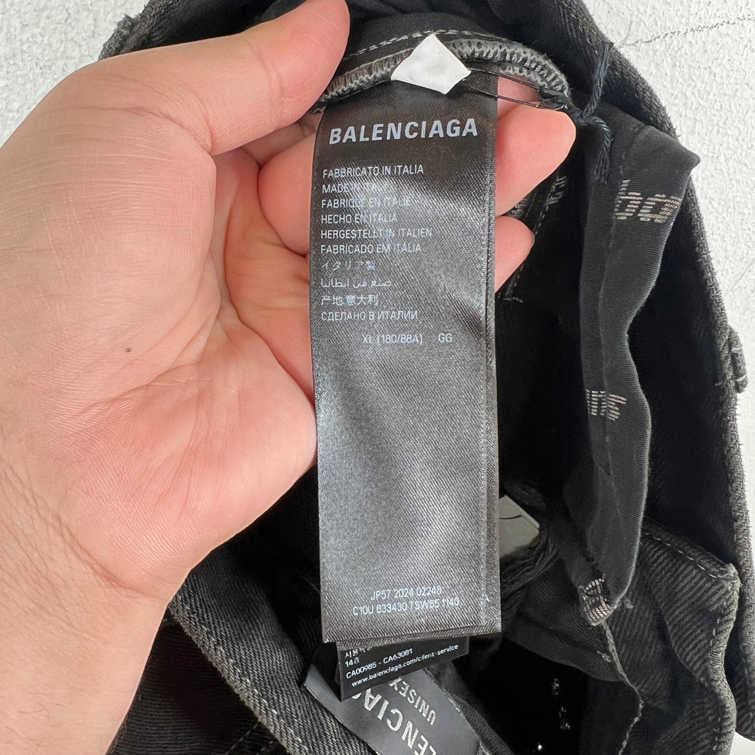 Balenciaga Distressed Straight Leg Jeans