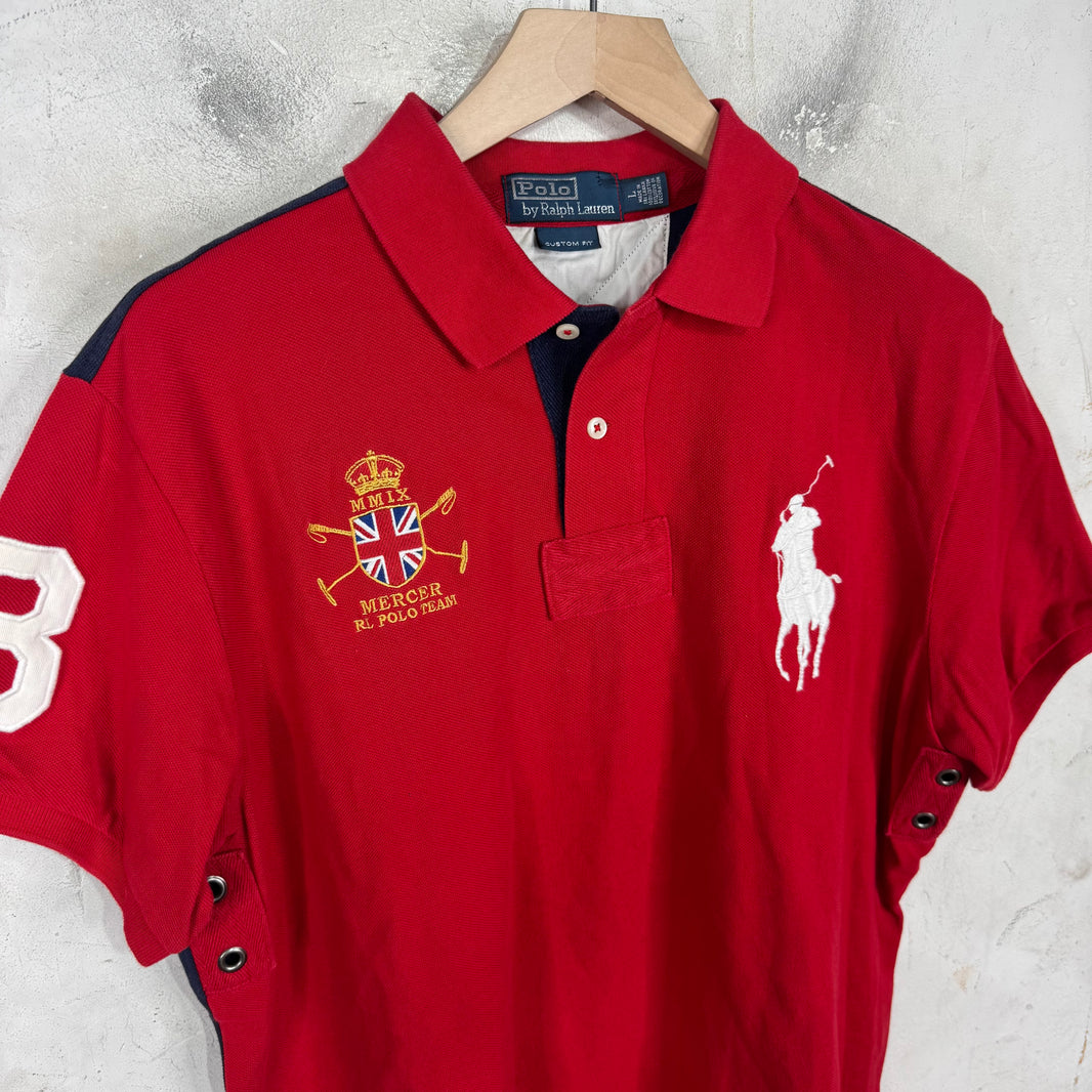 Ralph Lauren Red Two Toned Crest Big Pony Polo