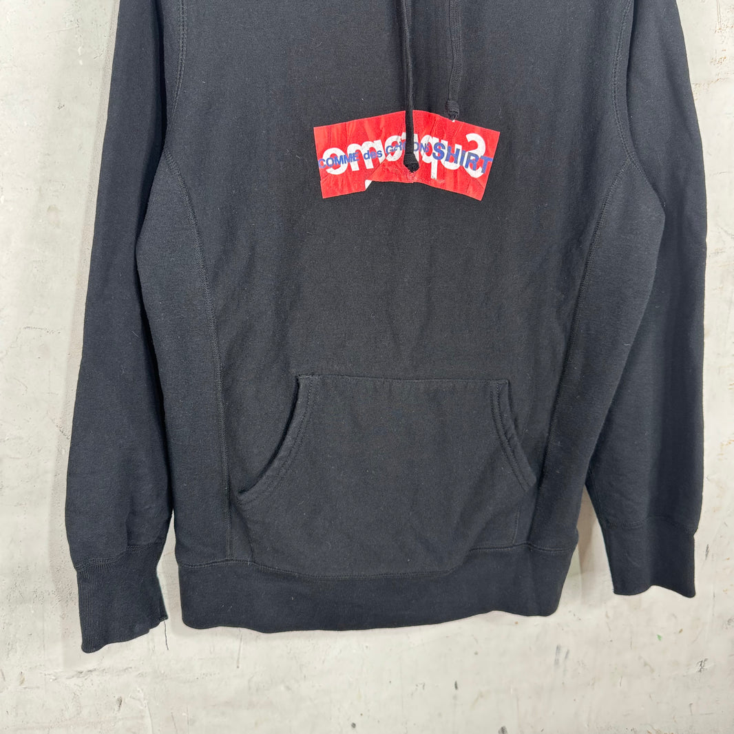 Supreme x CDG Wrinkled Box Logo Hoodie