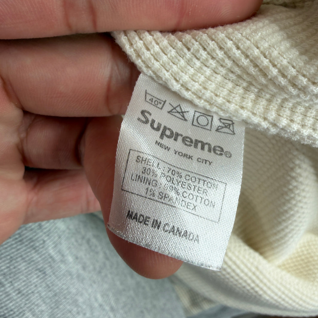 Supreme Hood Logo Thermal Zip Hoodie