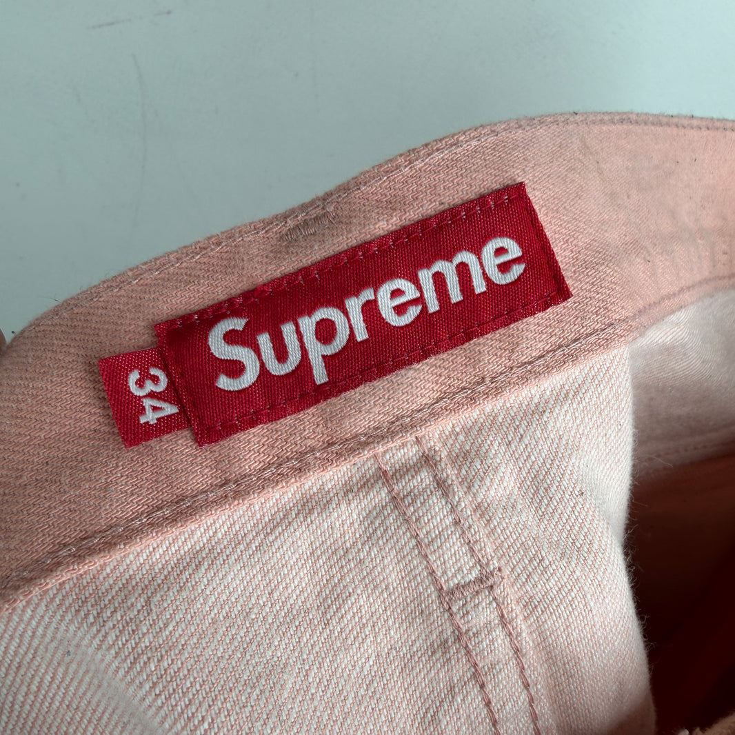 Supreme Pink Selvedge Star Jeans