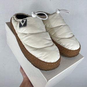 Margiela White Puffer Crepe Slip On Mules
