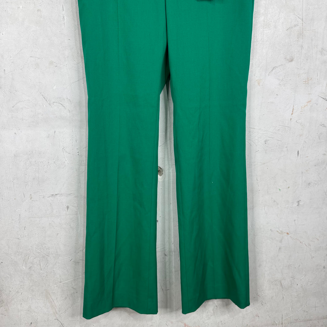 Balenciaga Green Pleated Trousers