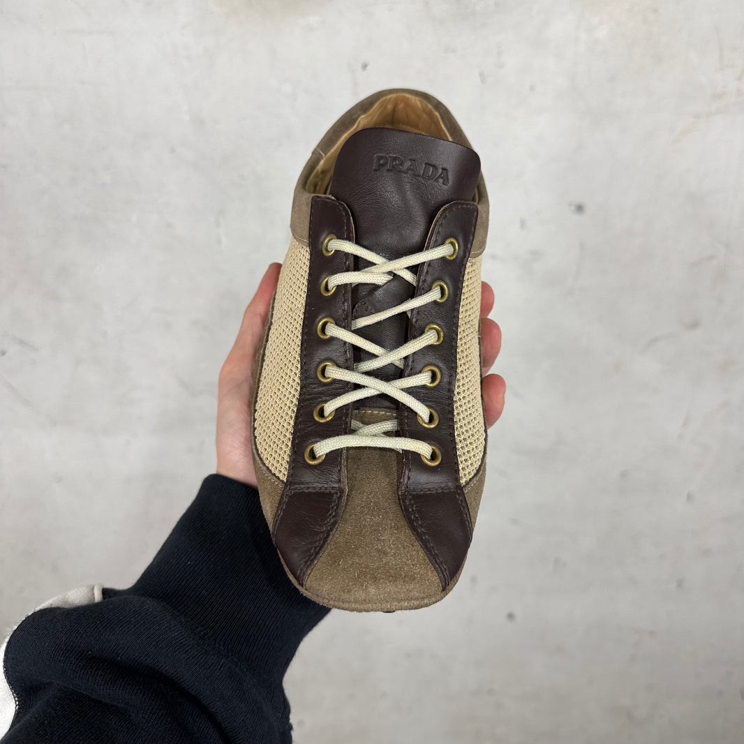 Prada Suede Mesh Car Shoes