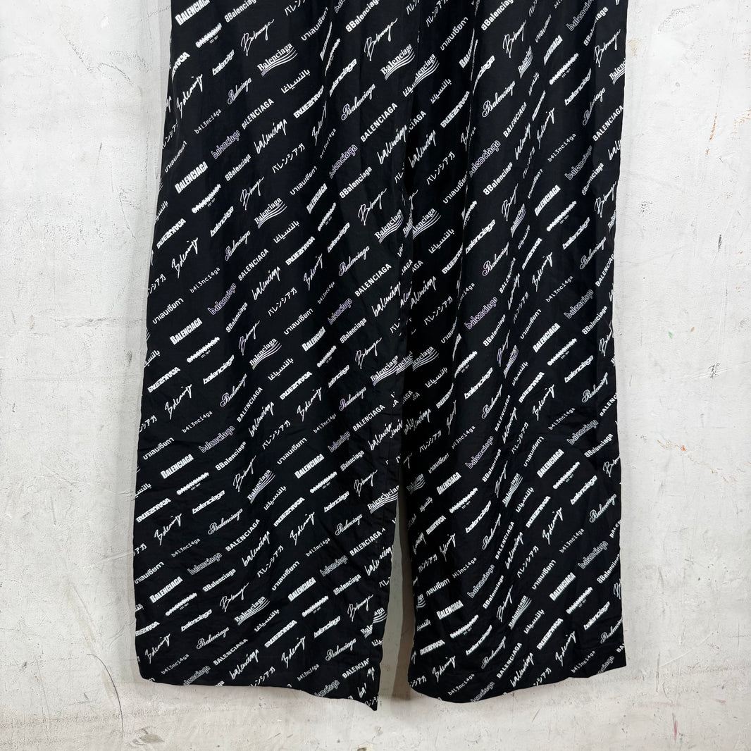 Balenciaga Multi Logo Script Pants