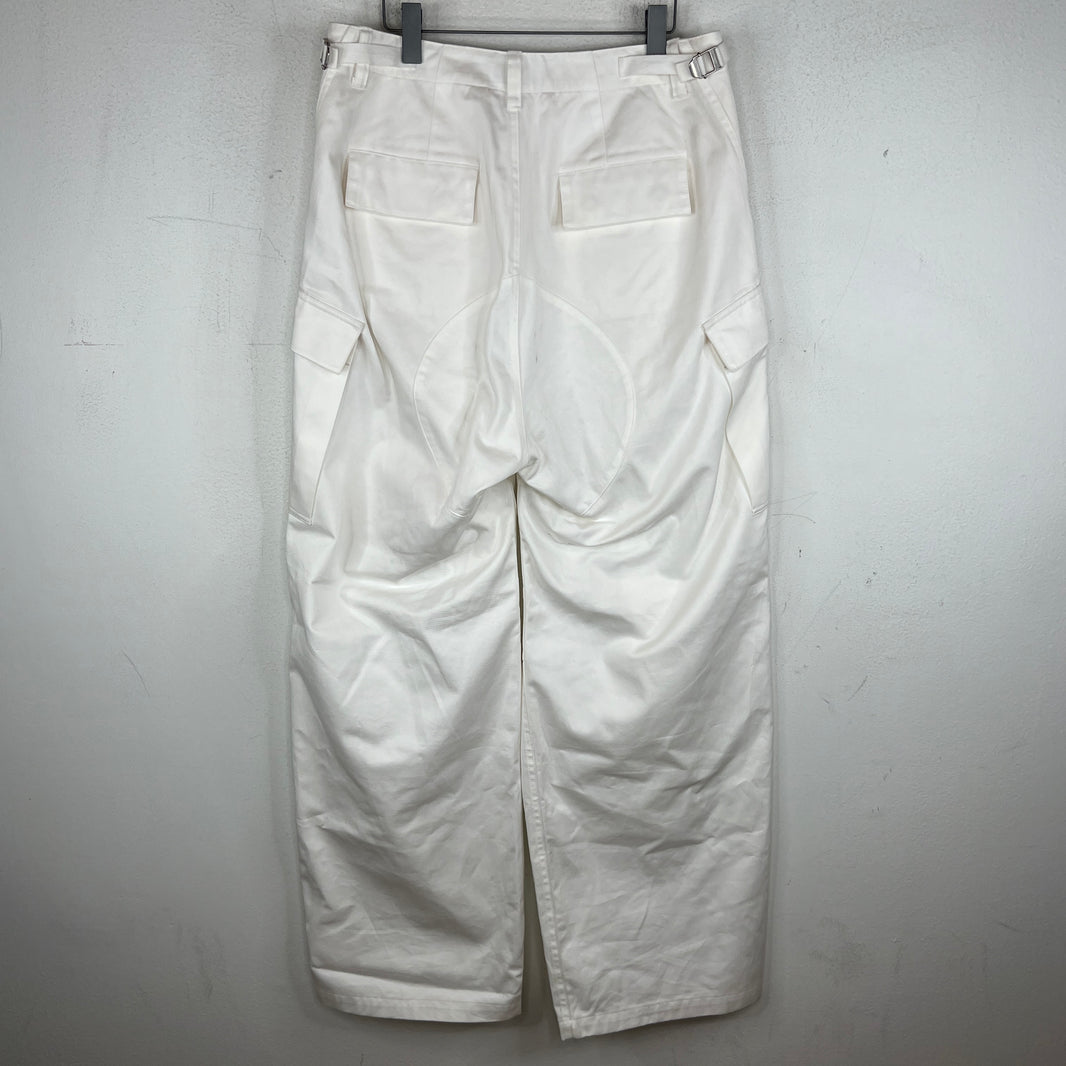 Balenciaga White Kick Knee Cargo Trousers