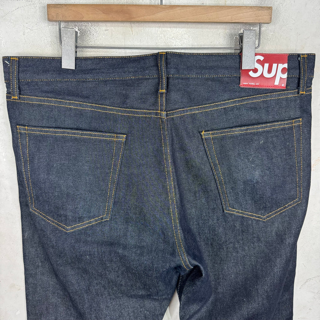 Supreme Darkwash Selevedge Straight Legged Jeans