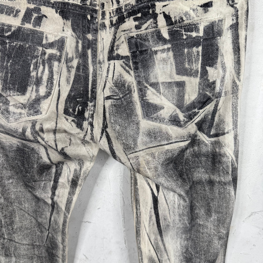 DRKSHDW White Waxed Detroit Jeans