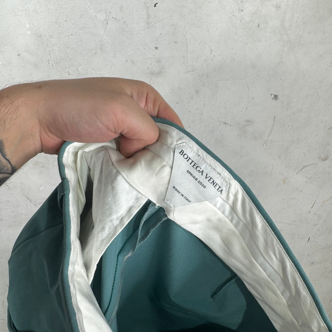Bottega Veneta Teal Nylon Tied Bondage Pants