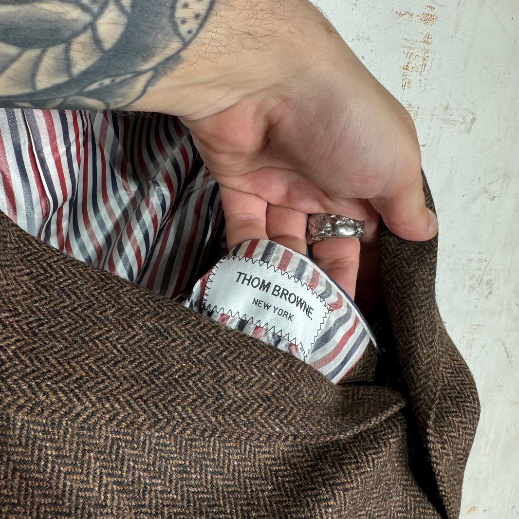 Thom Browne Dark Brown Wool Blazer