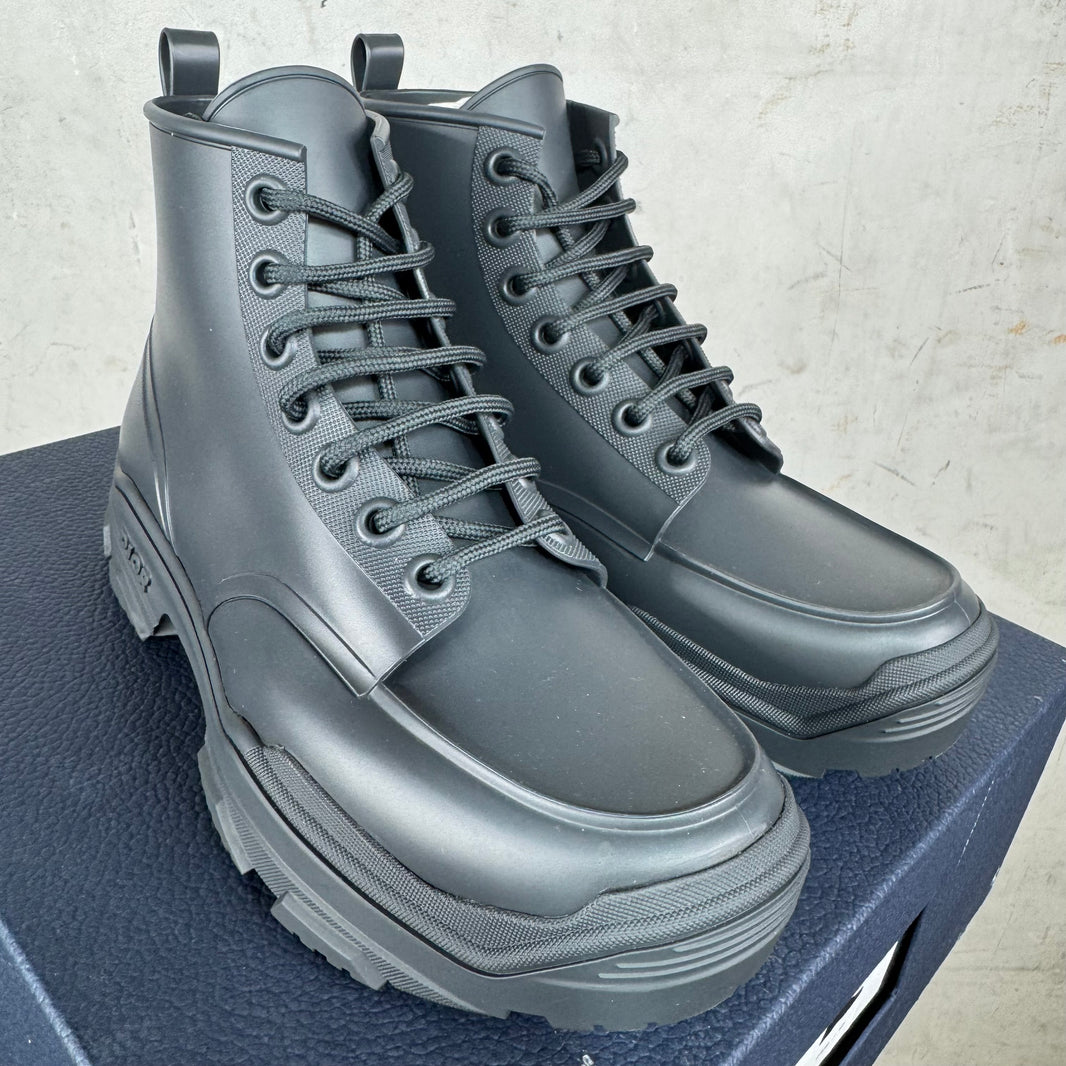 Dior Rubber Lace Up Boots