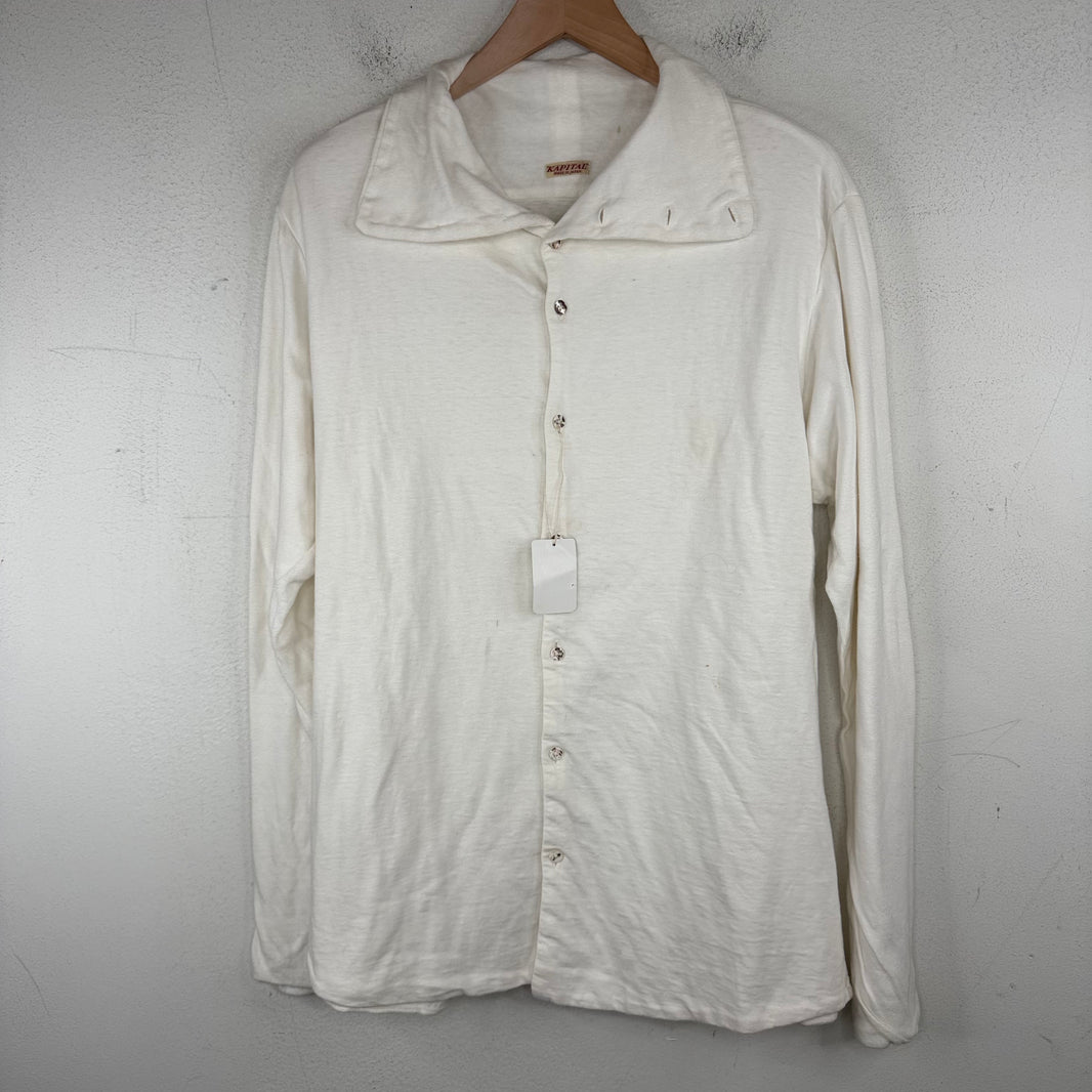 Kapital Jersey Turtle Neck Double Layer Button Up Shirt