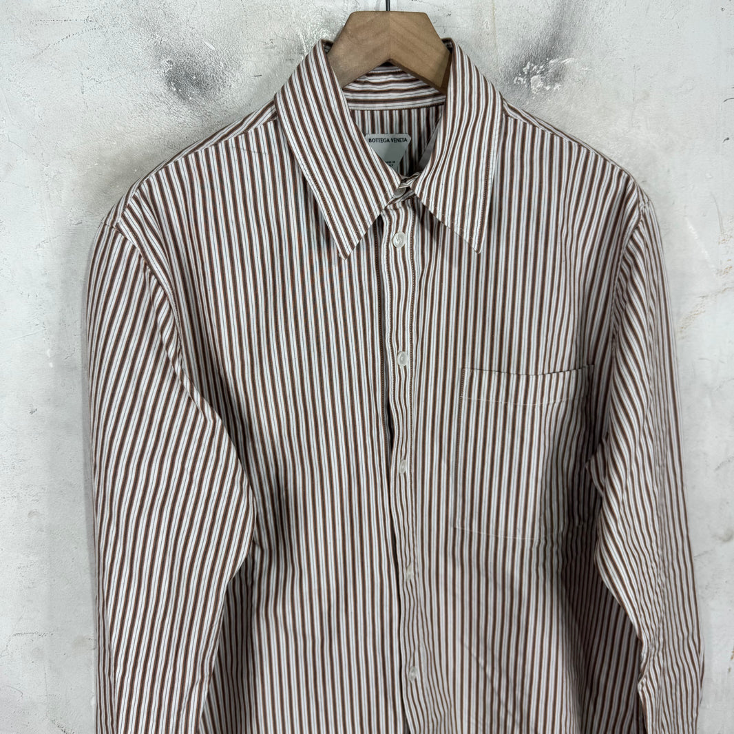 Bottega Veneta Striped Canvas Shirt