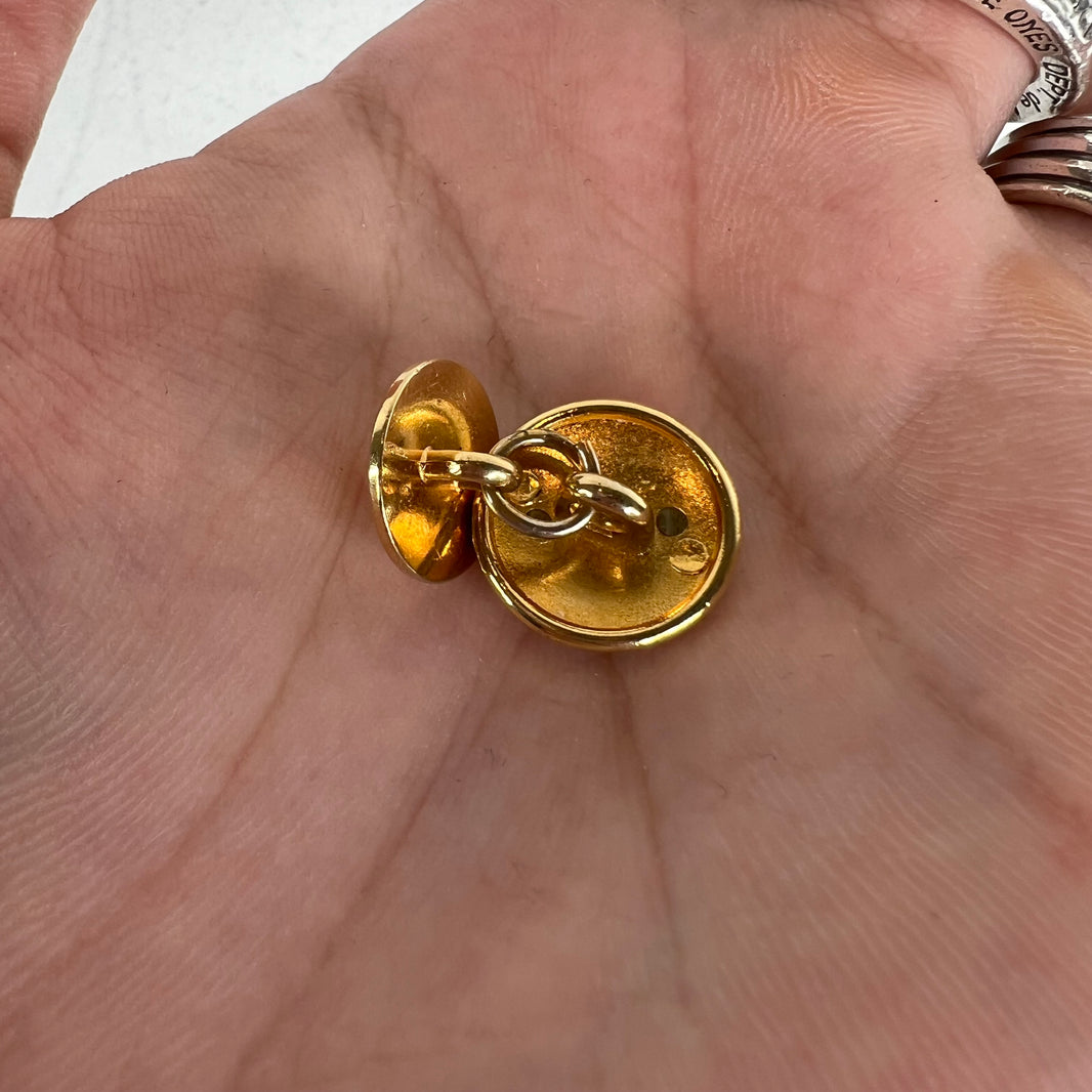 Hermes Gold Cufflinks
