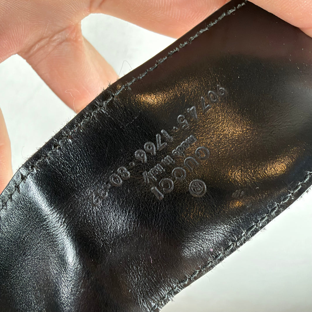 Gucci Denim Monogram Belt