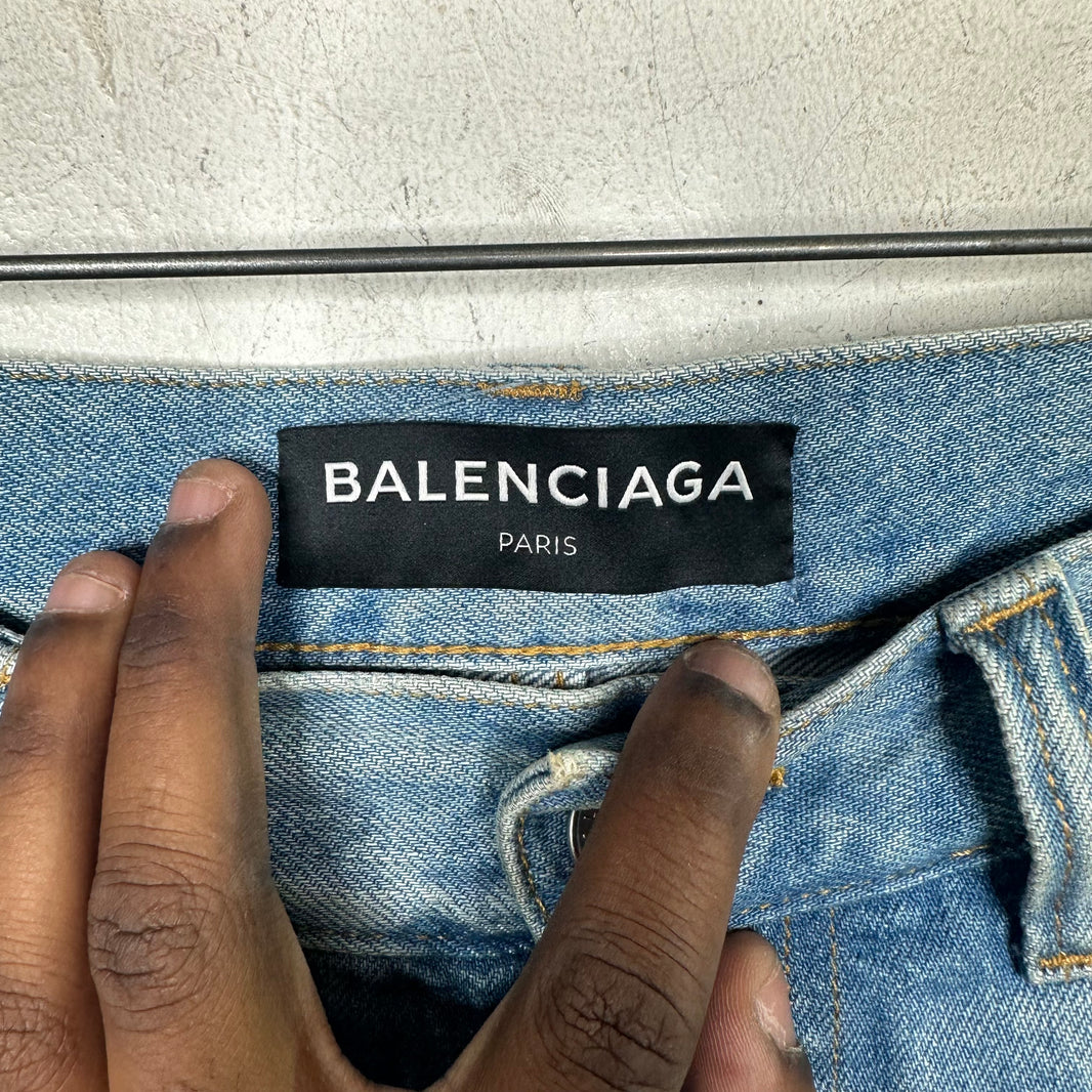 Balenciaga Convertible Blue Khaki Pants
