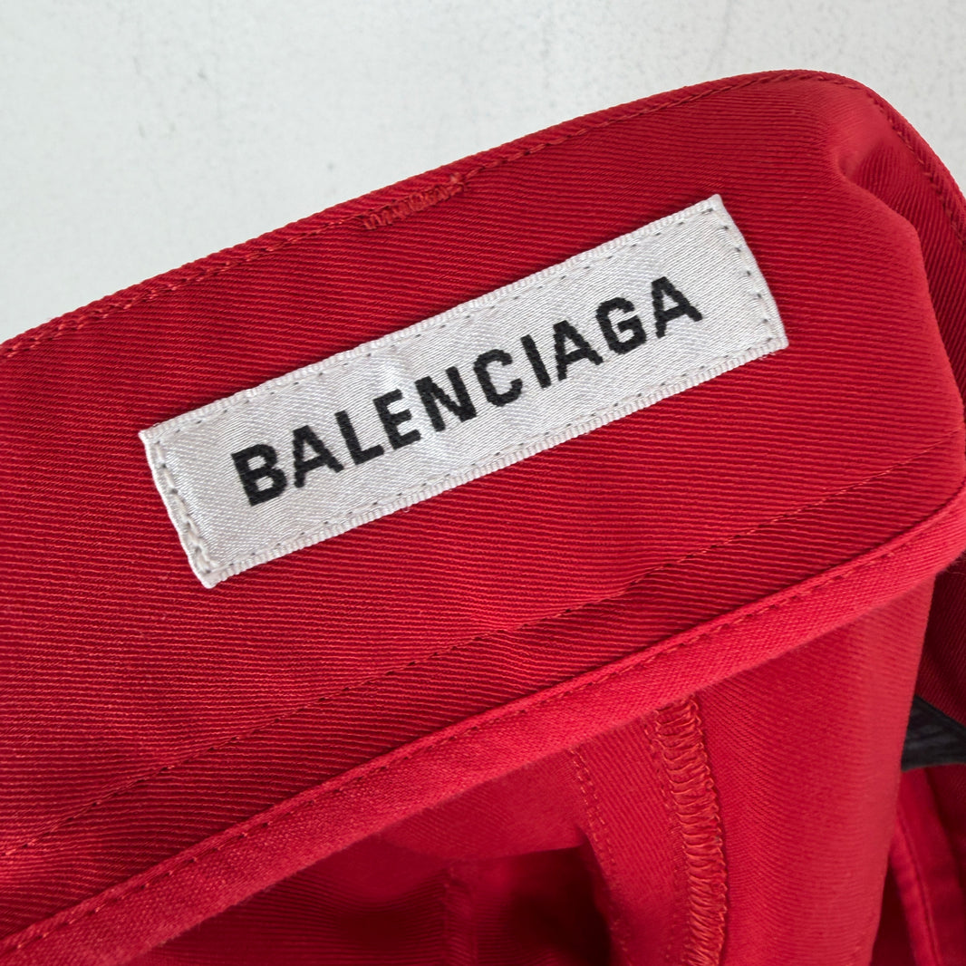Balenciaga Red 5 Pocket Pants