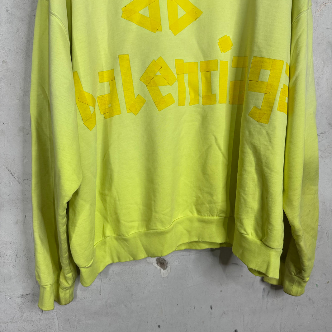 Balenciaga Neon Tape Logo Hoodie