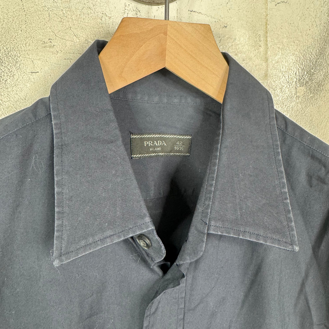 Prada Navy Button-Up Shirt