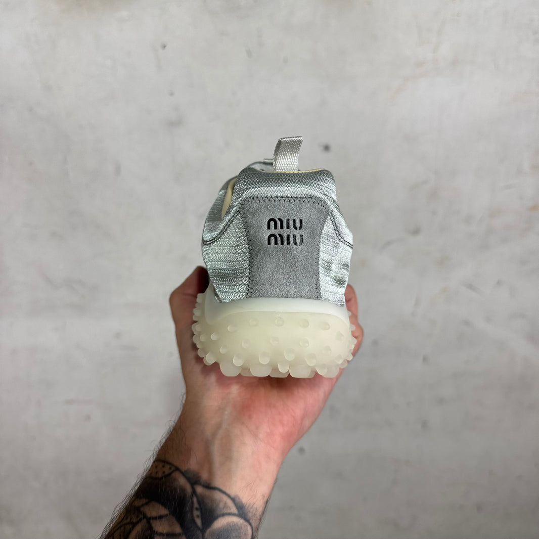 Miu Miu Nylon Tech Scamosciato Bubble Sneaker