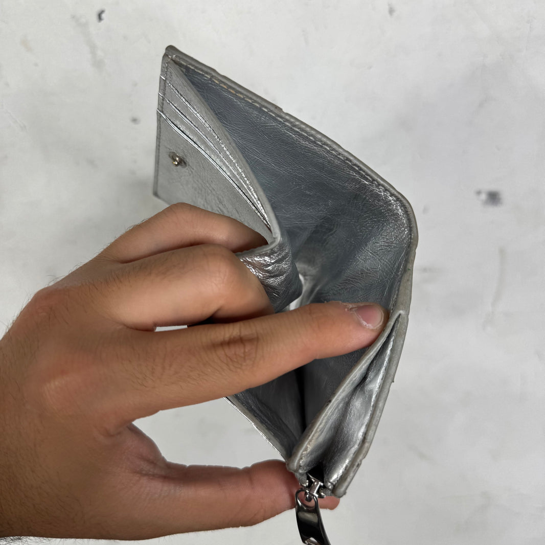 Bottega Metallic Intreciatto Bifold Wallet