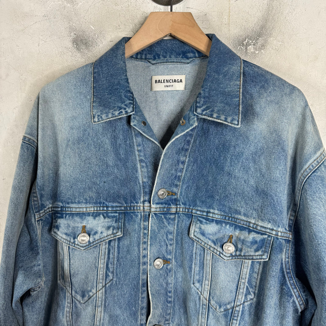 Balenciaga Sprayed Lightwash Denim Jacket