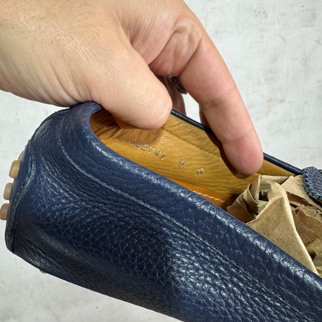 Gucci Navy Driver Flats