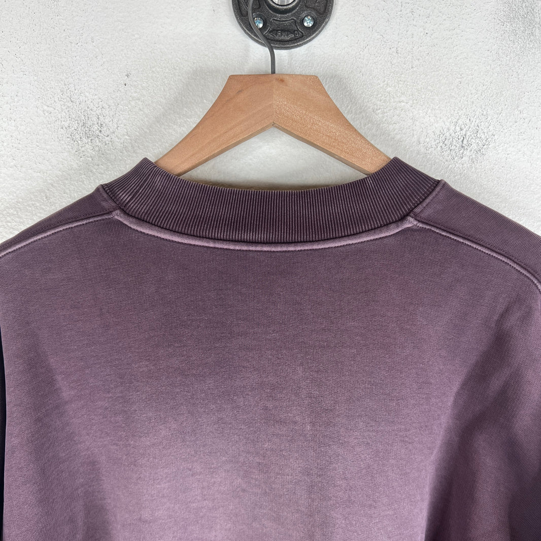 Balenciaga Wardrobe Purple Washed Small Logo Crewneck