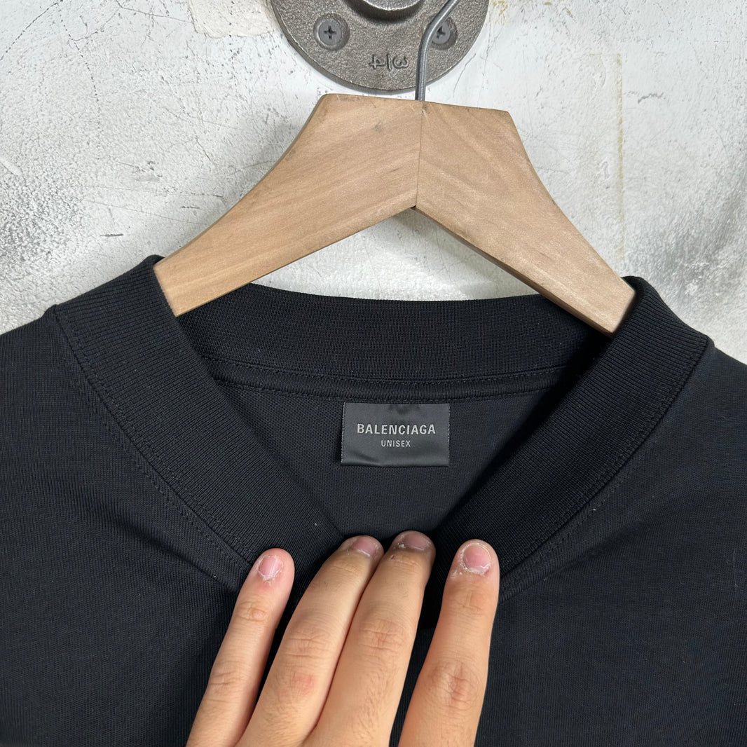 Balenciaga Paris Rhinestone Boxy T-Shirt