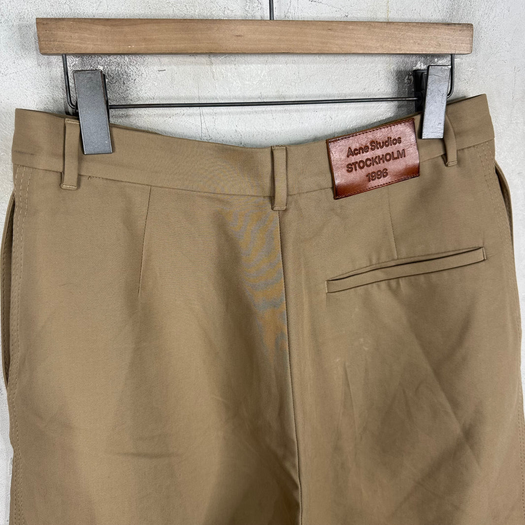 Acne Studios Loose Fit Khaki Trousers