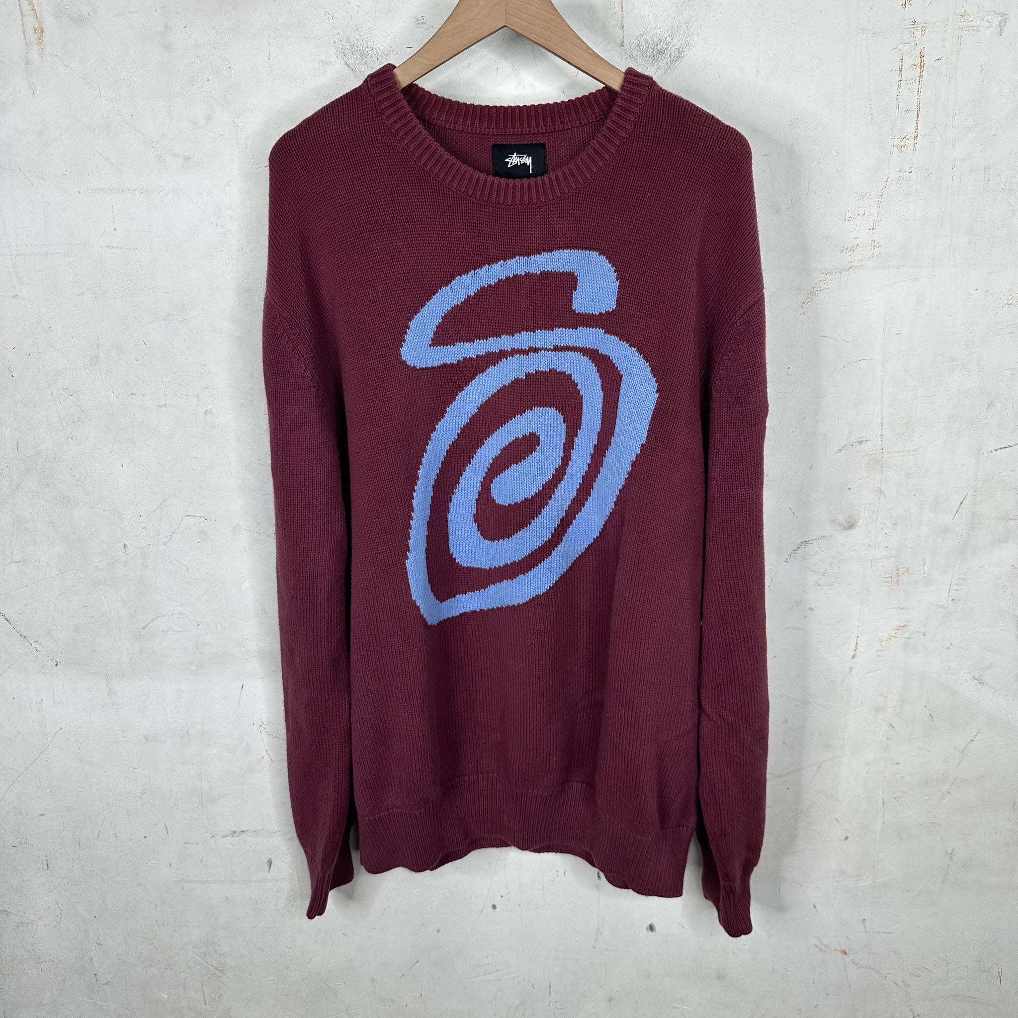 Stussy Maroon Tribal Sweater