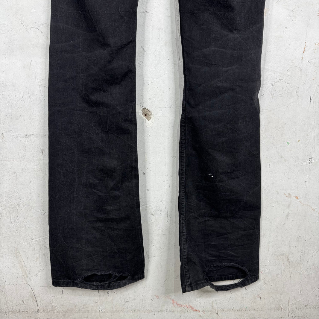 Balenciaga Wrinkle Wash Flared Jeans