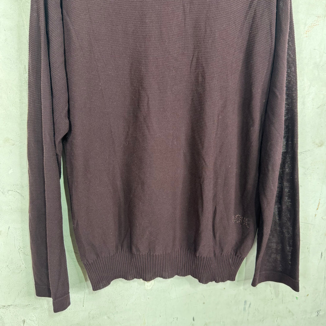 Bode Burgundy Pullover Sweater