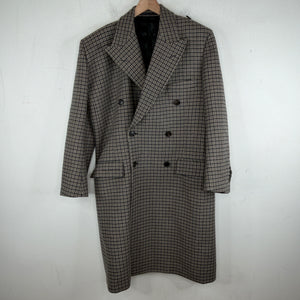 Balenciaga Gingham Double Breasted Trench Coat