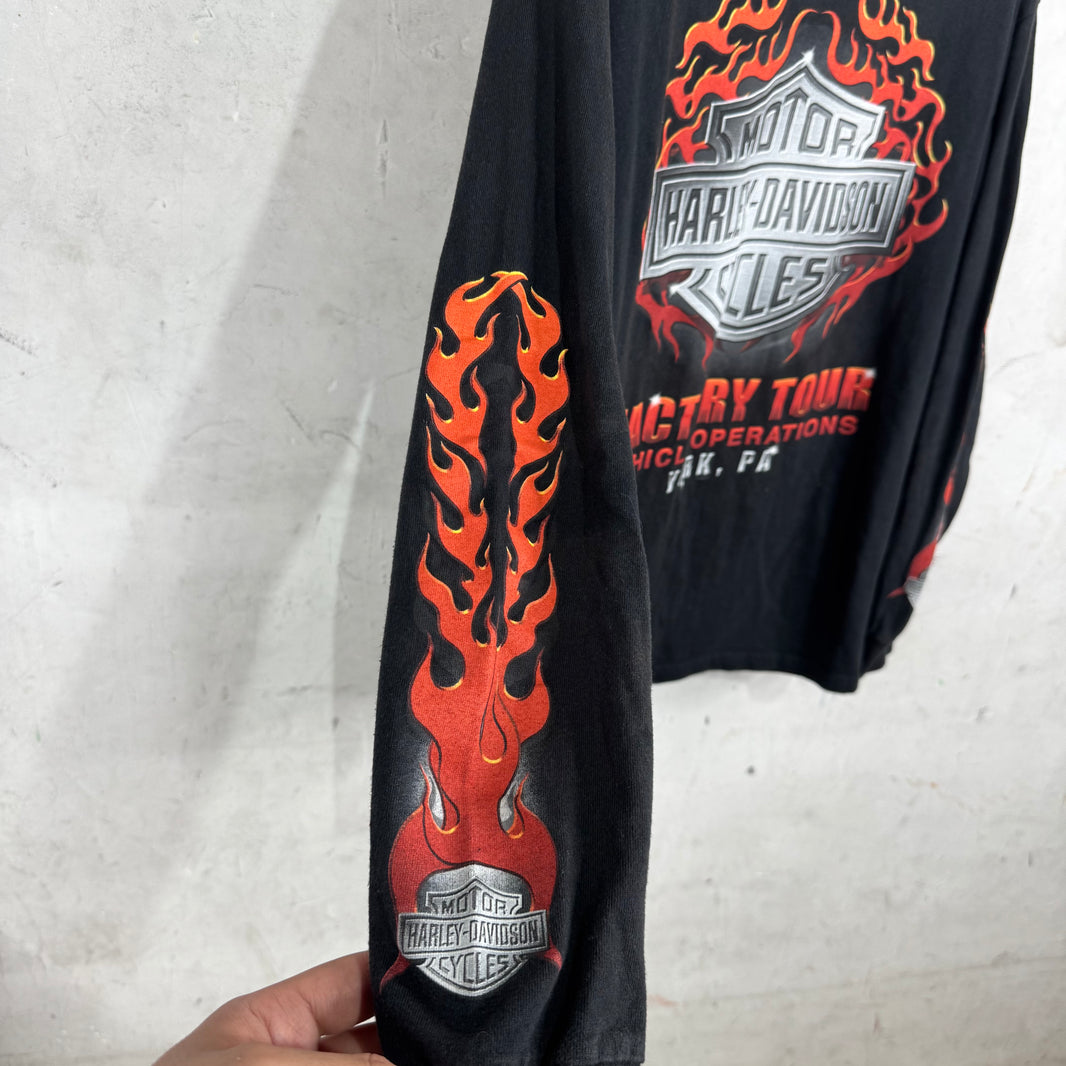 Vintage Harley Flame Crest L/S T-Shirt