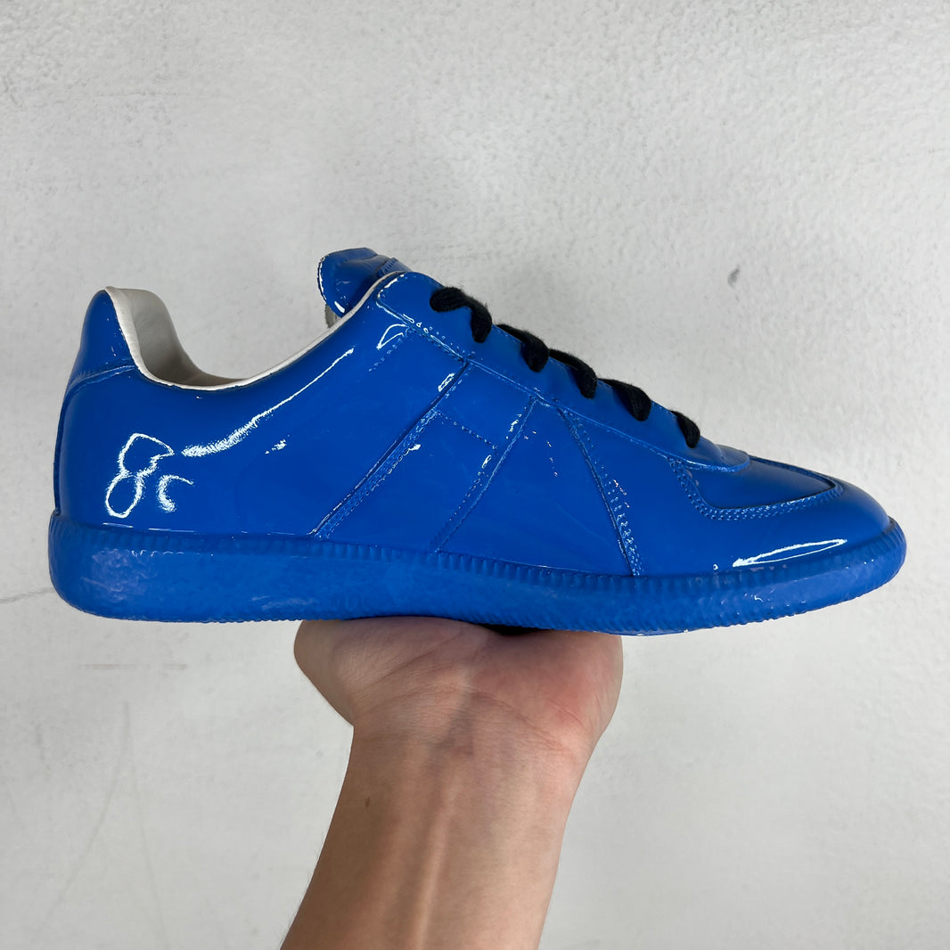Margiela Blue Patent Leather Replica Sneakers