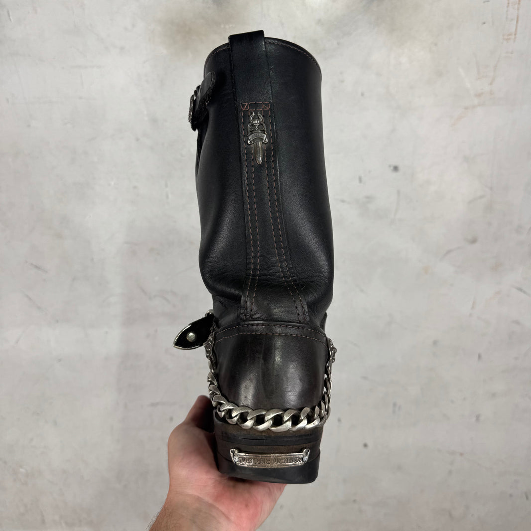 Chrome Hearts Wesco Harness Chained Engineer Boots