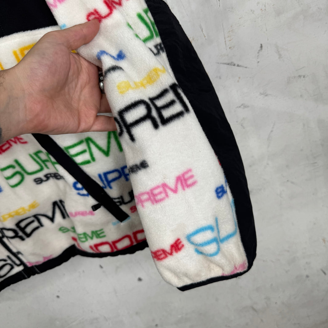 Supreme x TNF Multitcolor Script Denali Fleece