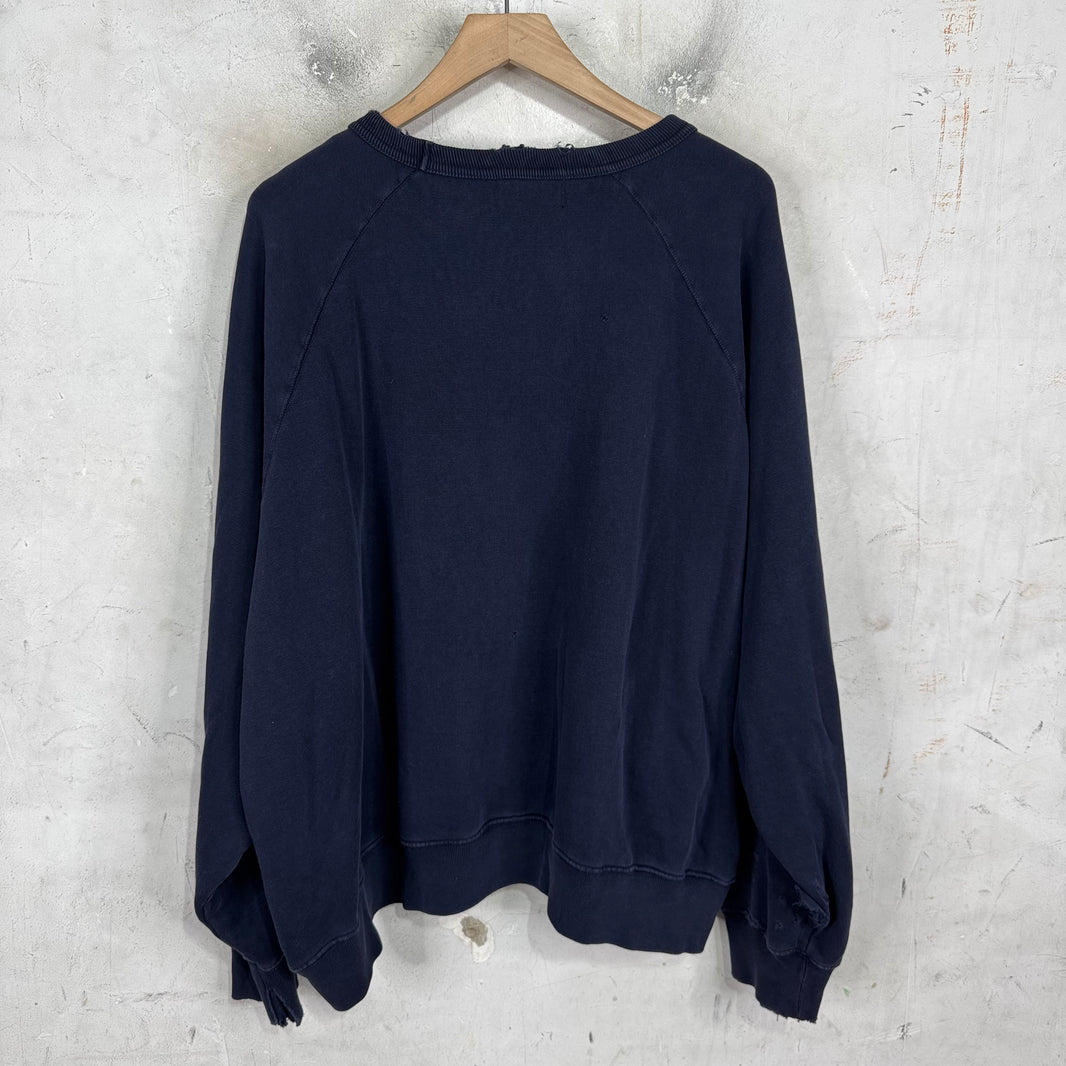 ERD Distressed Chaine Raglan Crewneck