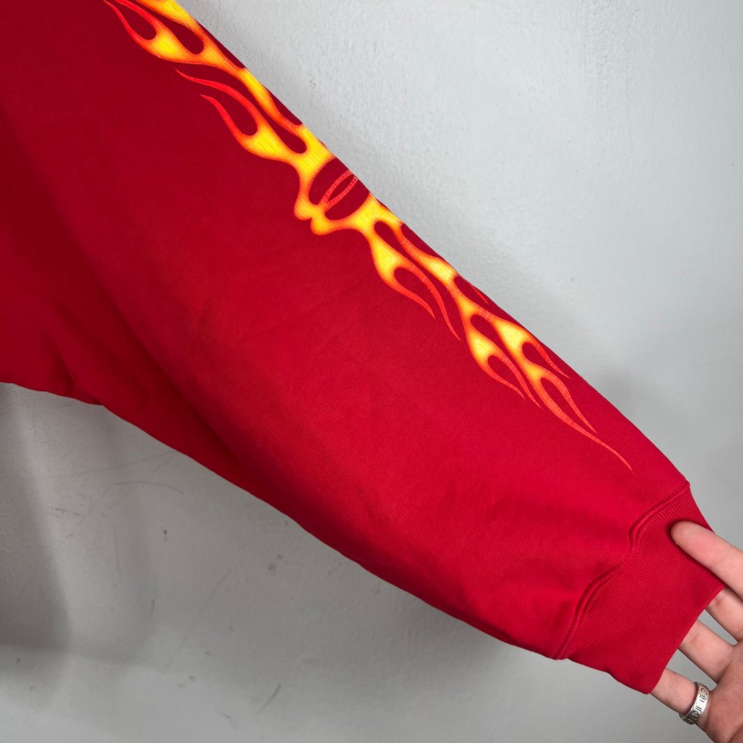 Balenciaga Sample Red Loop Unity Flames Hoodie