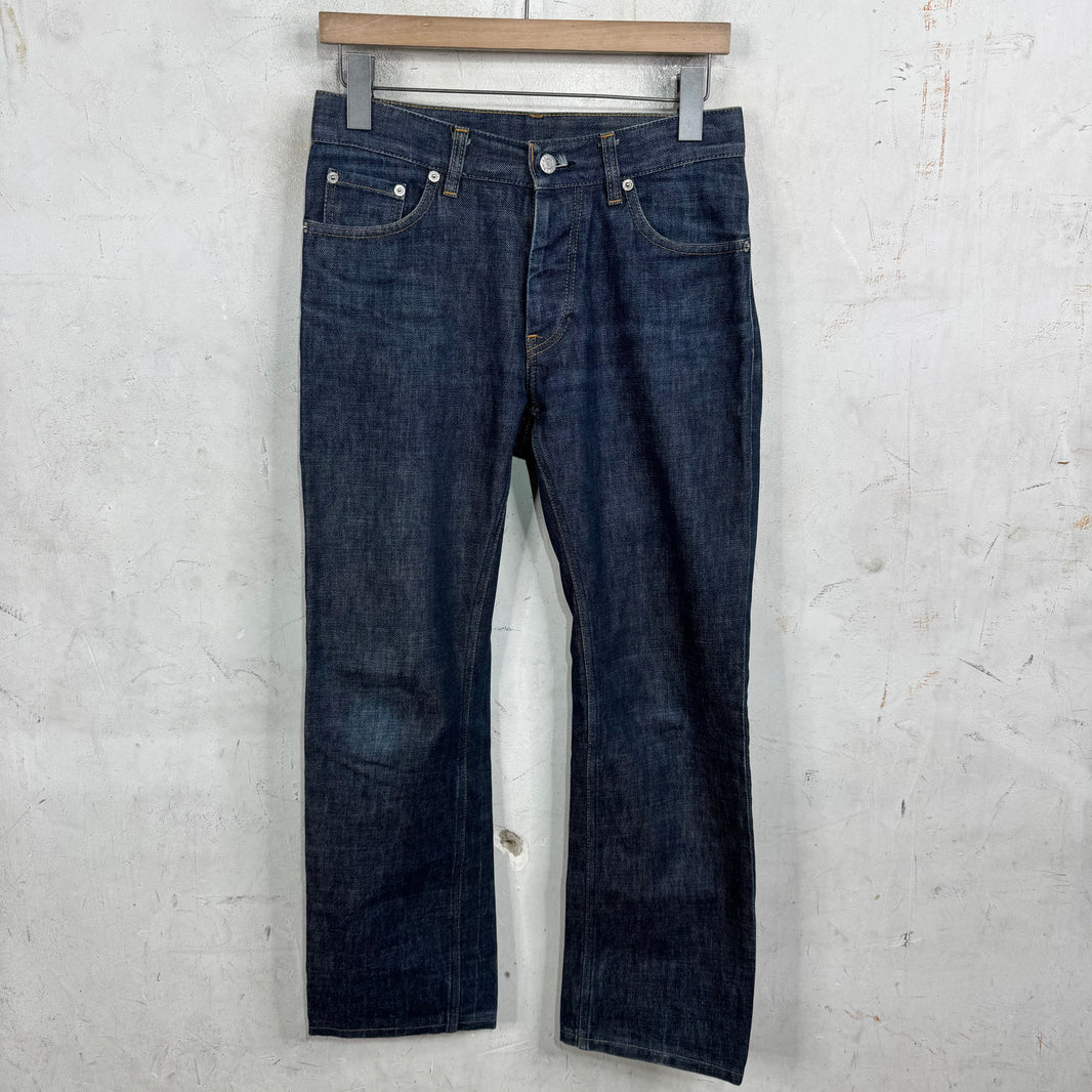 Helmut Lang Raw Hemmed Slim Straight Jeans