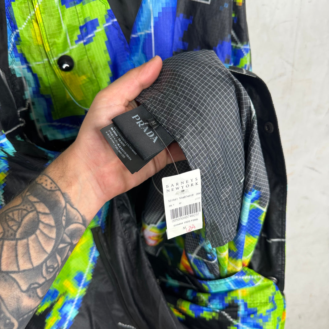 Prada Nylon Radar Long Parka Jacket