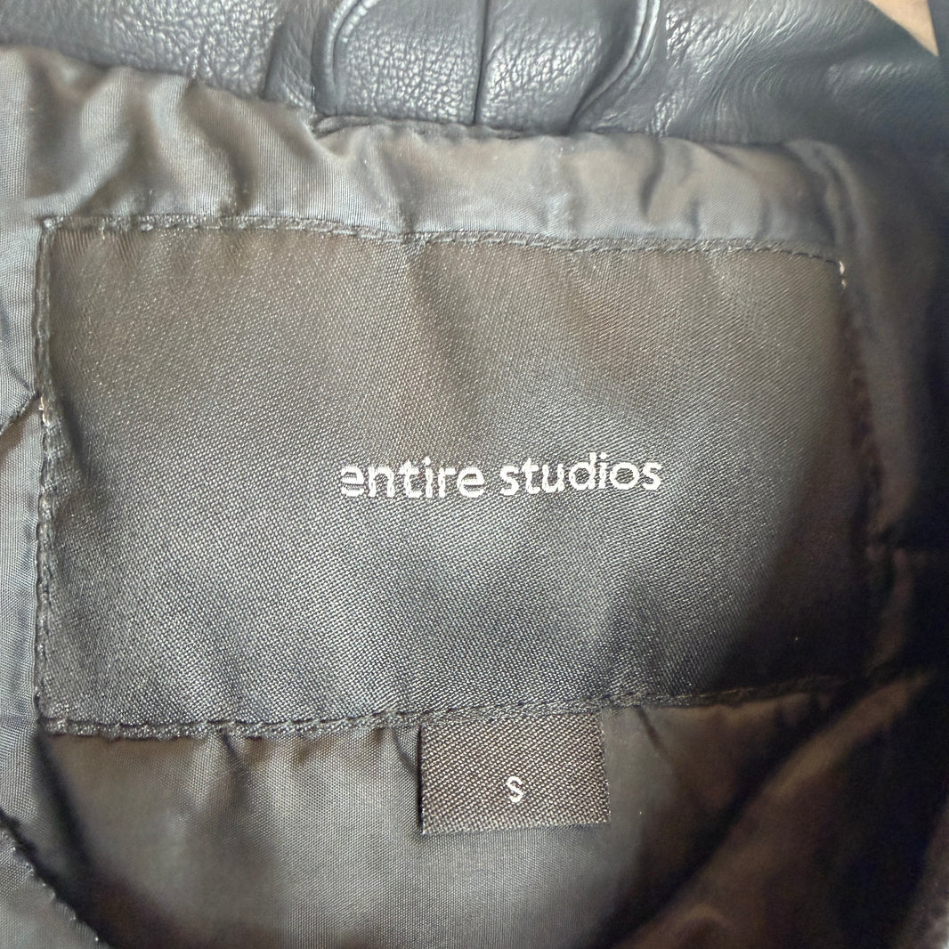 Entire Studios Faux Leather Bomber Jacket