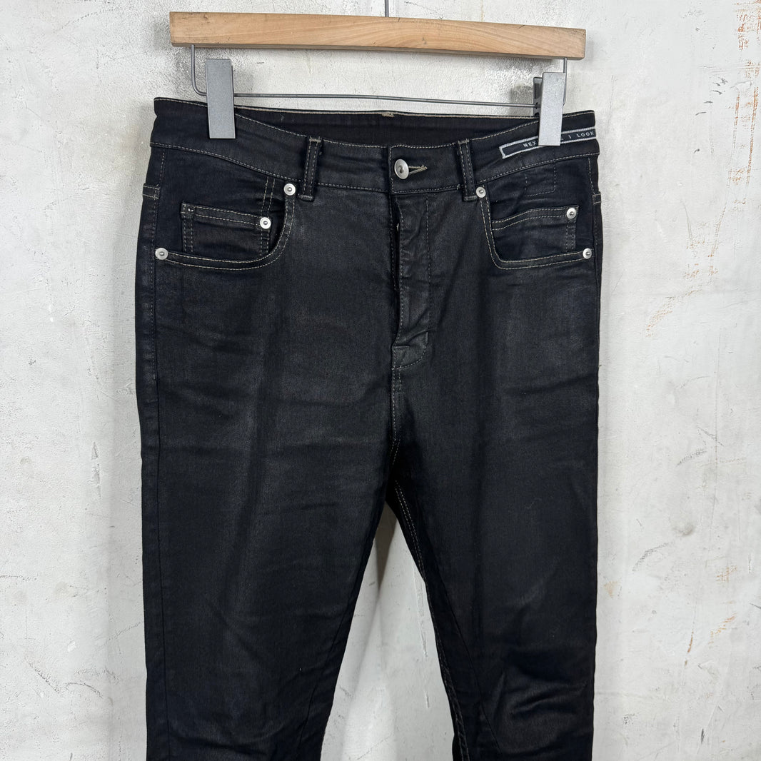 DRKSHDW Kiss The Carpet Waxed Detroit Jeans