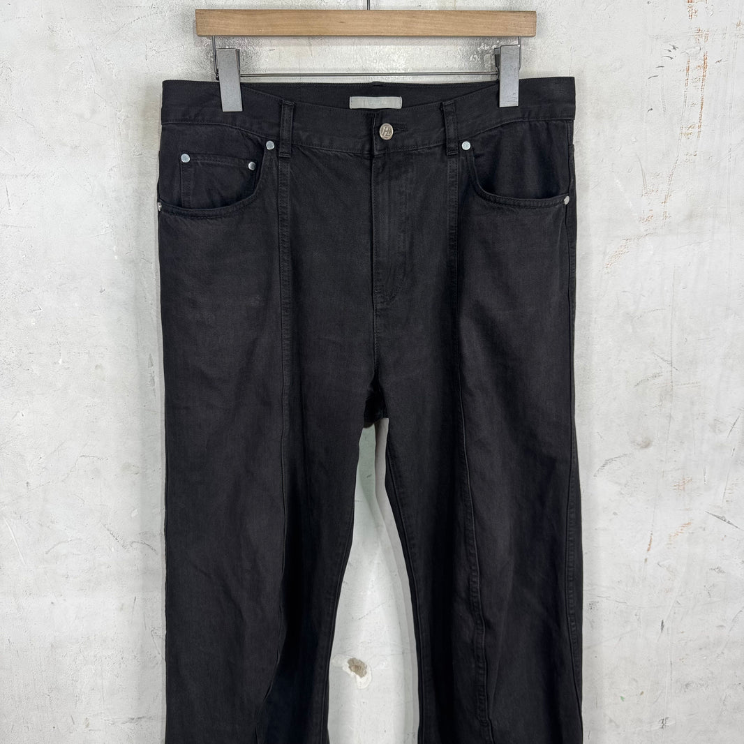 Helmut Lang Front & Back Seam Black Denim Jeans