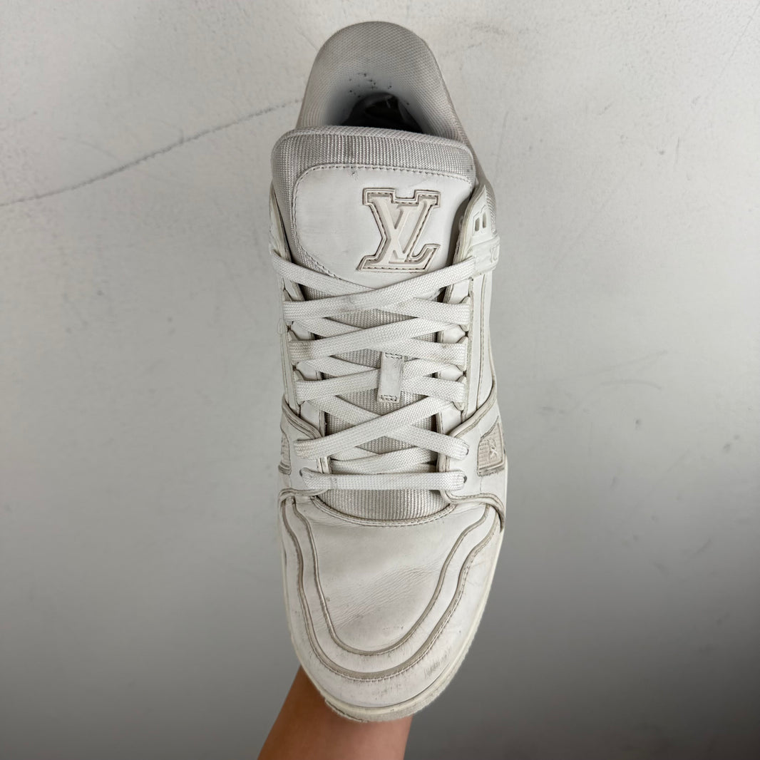 Louis Vuitton White/Gray Trainer Sneakers