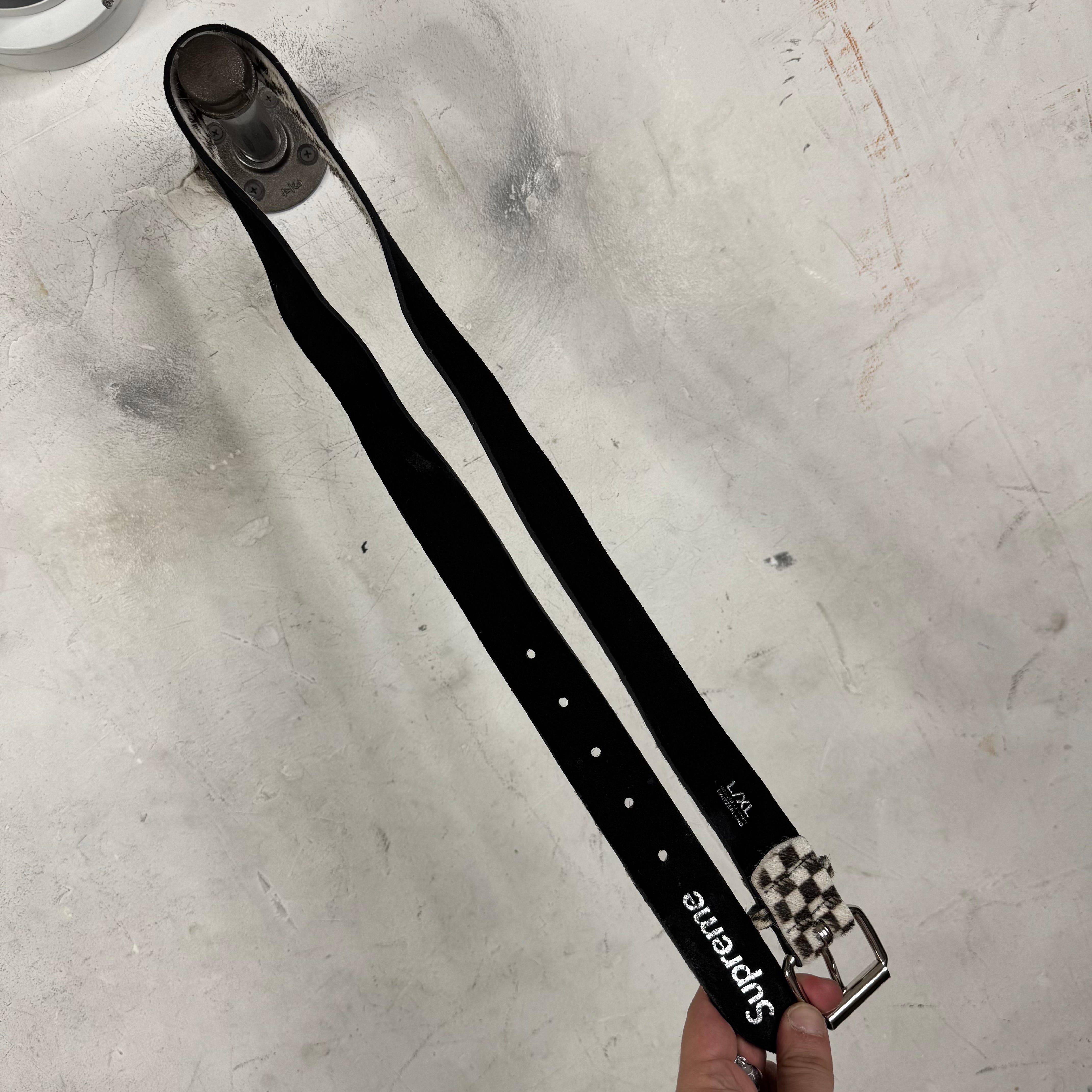 Supreme Checkered Pony Hair Belt – www.Lukes.store
